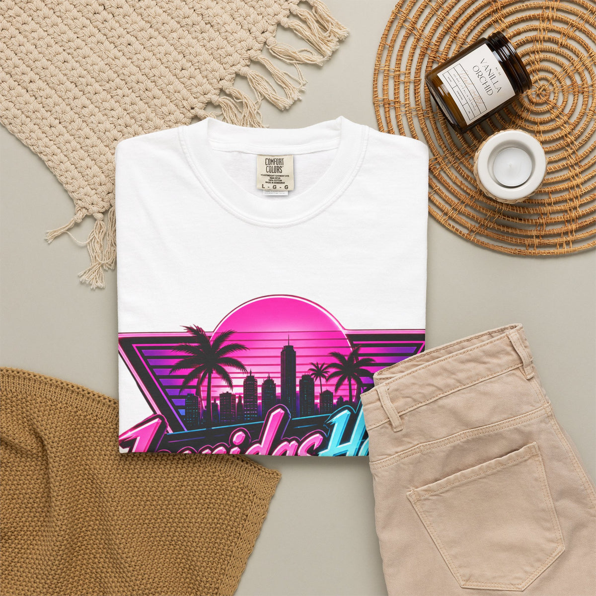 LeonidasHood - Vice Neon Crest Tee