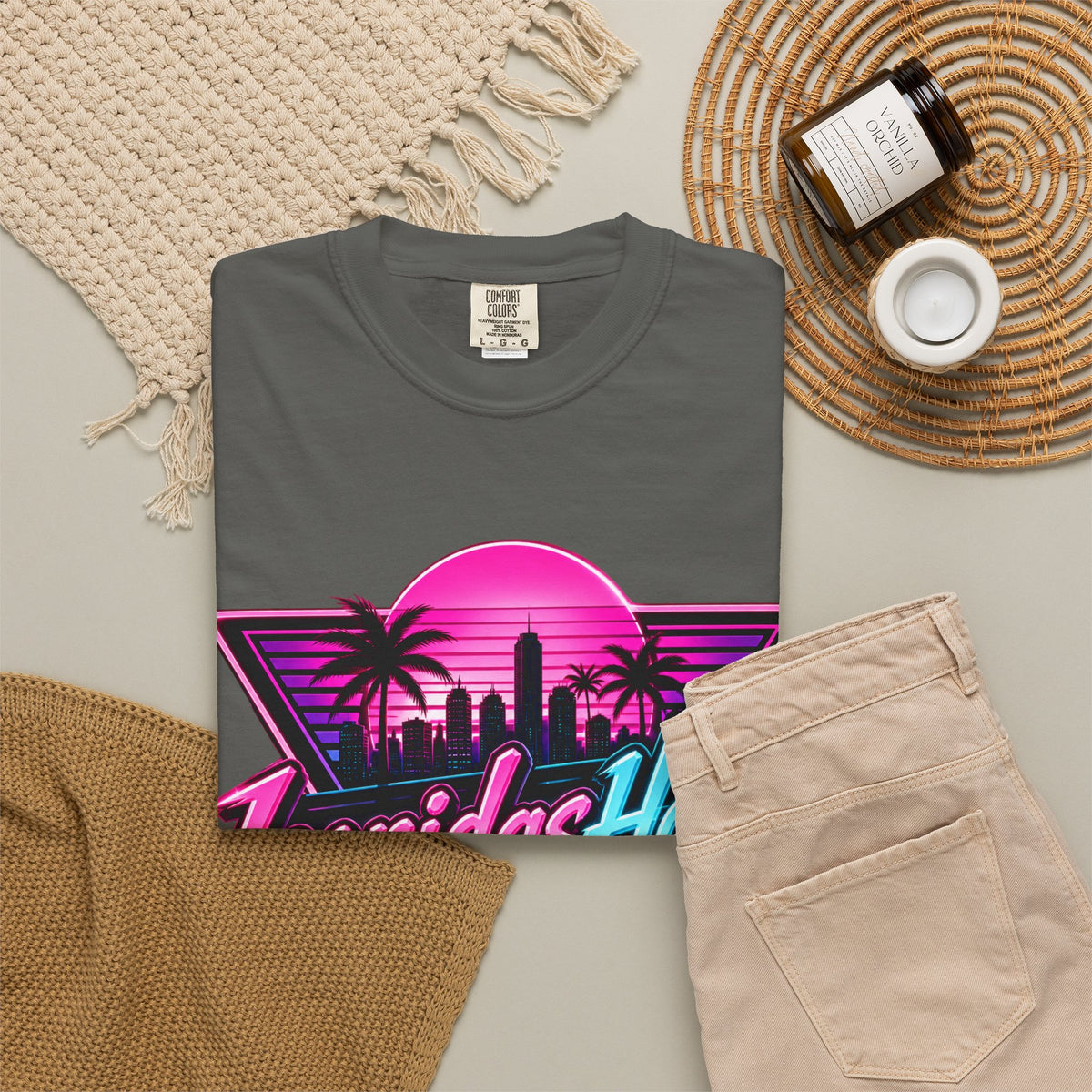 LeonidasHood - Vice Neon Crest Tee