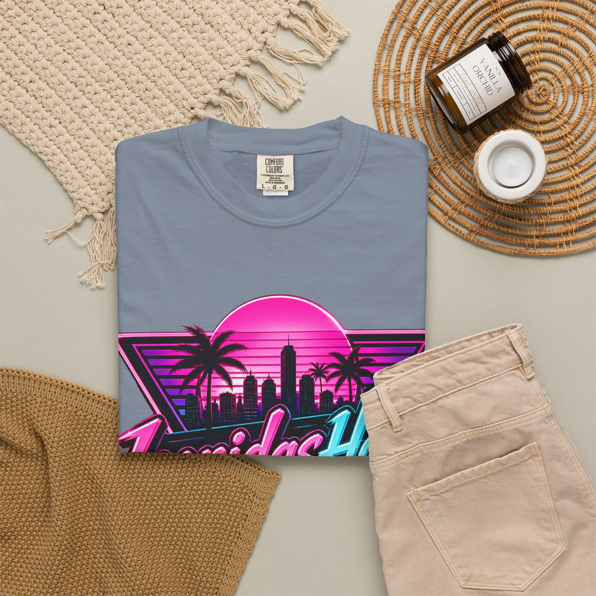 LeonidasHood - Vice Neon Crest Tee