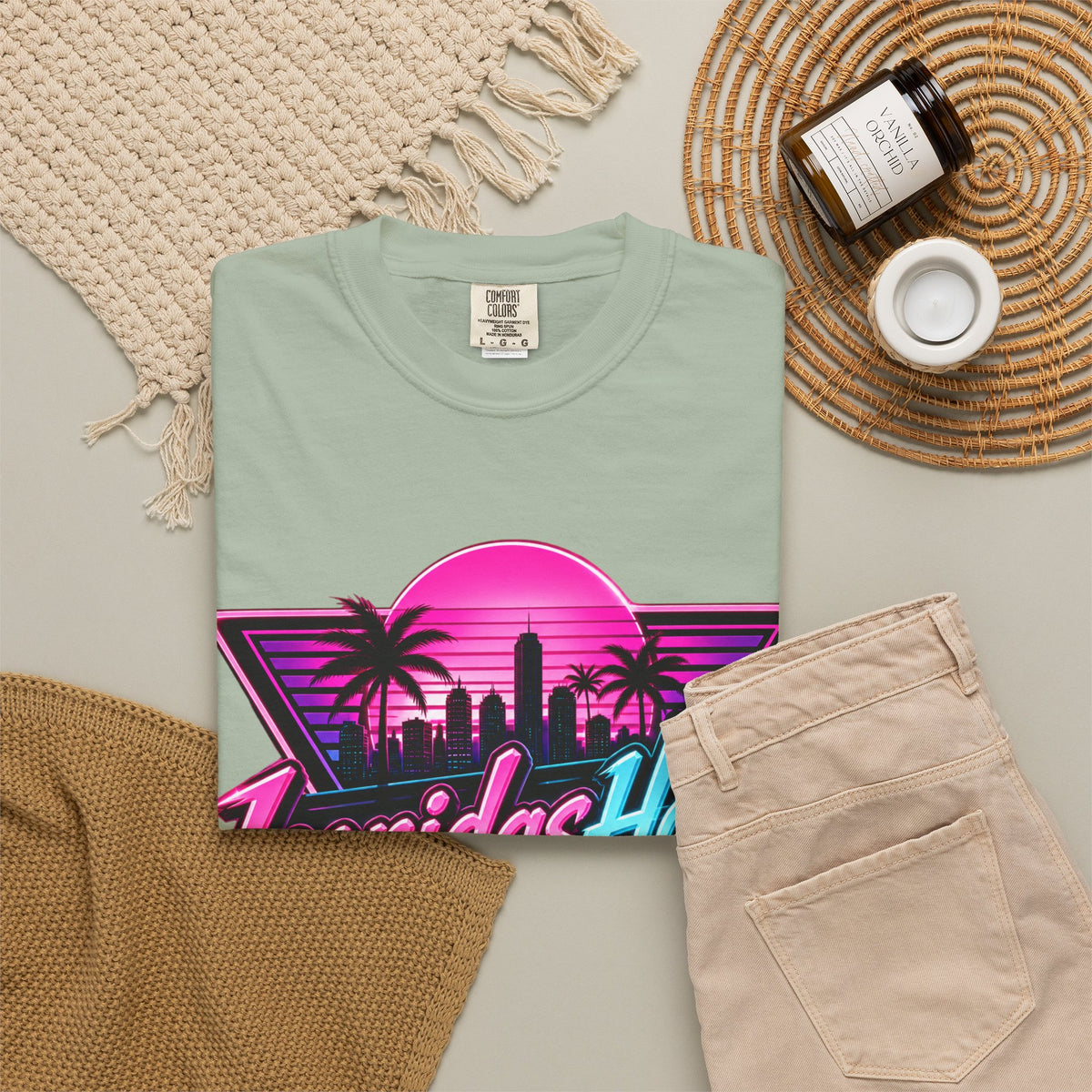 LeonidasHood - Vice Neon Crest Tee