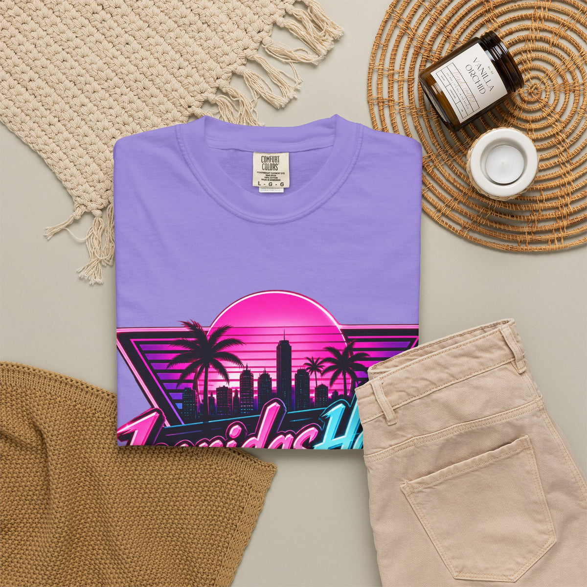 LeonidasHood - Vice Neon Crest Tee