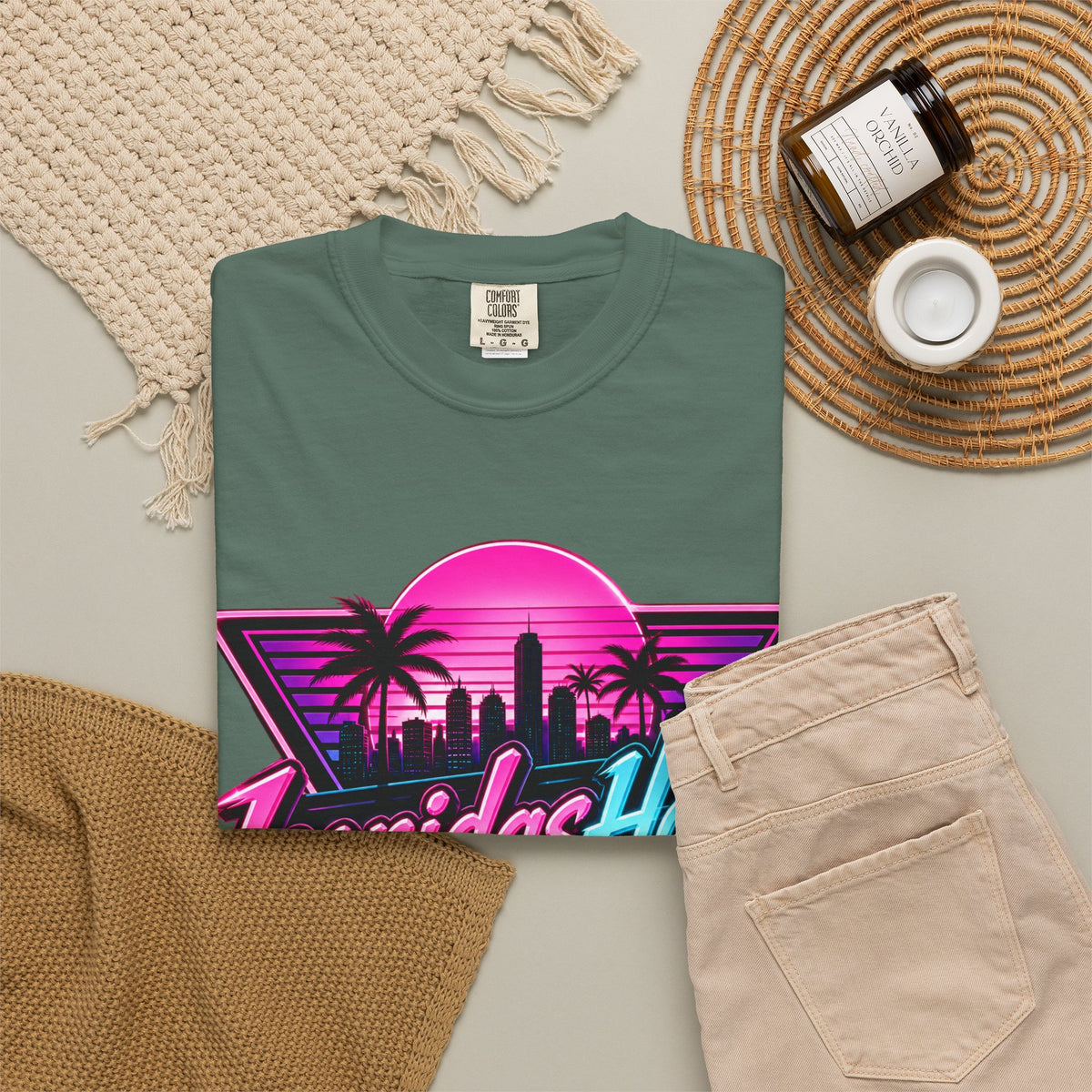 LeonidasHood - Vice Neon Crest Tee